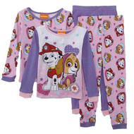 Paw Patrol Toddler Girls 4 Piece Puppy Dog Pajamas Teamwork Sleep Set