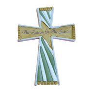 Trimmery Cross Christmas Ornament Jesus is the Reason for the Season