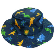 ABG Infant Boys Navy Blue Dinosaur Floppy Sun Hat Bucket Cap