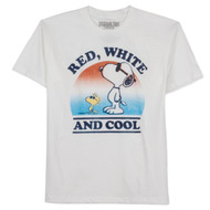 Peanuts Boys Snoopy & Woodstock Shirt Red, White & Cool Patriotic T-Shirt