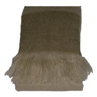 Home Pretty Beige Tan Stripe Knit Throw Blanket Soft Warm & Cuddly