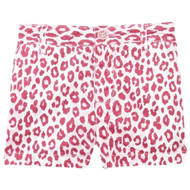 Toughskins Girls Pink & White Leopard Print Poplin Shorts