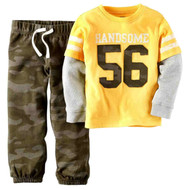 Carters Infant Boys Handsome Camouflage Distressed Shirt & Pants 2 PC Outfit