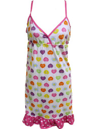 Sweethearts Juniors Women Conversation Hearts Babydoll Nighty Short Nightgown