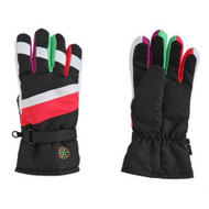 Aquarius Girls Multicolor Pink Purple Green Rainbow Thinsulate Snow & Ski Gloves