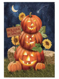 Evergreen Pick Your Own Pumpkin Large Fabric Decorative Flag 29 By 43 Inch