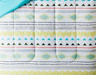 Geometric Twin XL Mixed Global Chevron Reversible Comforter Dorm Bed