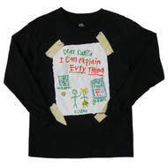 Dec 25th Boy Black Christmas T-Shirt Dear Santa I Can Explain Long Sleeve
