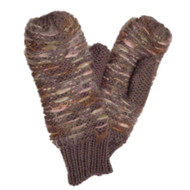 Mudd Womens Soft Gray & PInk Knit Mittens Fleece Lined