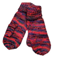 Envision Avenue Womens Soft Knit Snow Mittens Pink and Purple