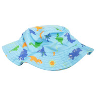 ABG Infant Boys Aqua Blue Dinosaur Floppy Sun Hat Bucket Cap