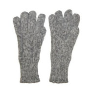 Fownes Womens Soft & Sleek Gray Cable Knit Gloves