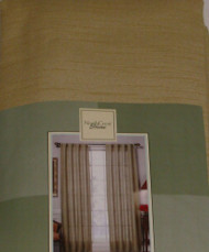 NorthCrest Home Gold Ricepaper Window Panel Back Tabs 84" Curtain