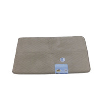 Tranquility Luxurious Memory Foam Beige Bath Mat Skid Resistant Throw Rug 20x32