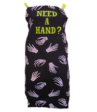 Halloween Need A Hand Kitchen Apron With Skeleton Hands Cooking Bib Style