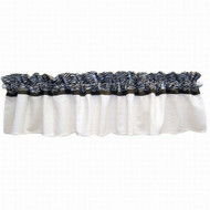 Trend Lab Safari Blue & Brown Zebra print Window Valance Curtain Topper