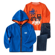 Kids Headquarters Infant Boy Dump Truck Set Pants Shirt Fleece Jacket