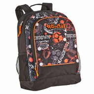 SK8er Club Orange & Black Sports Themed Backpack School Travel Back Pack
