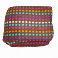 Studio A Fleece Sheet Set Brown with Polka Dots Twin Bed Size Sheets Bedding