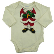 The Children's Place Infant Boys White Snap Bottom Santa Creeper T-Shirt 0-3m