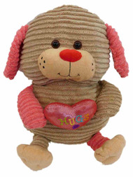 Sweet Sprouts Ribbed Cord Knit Brown Puppy Dog 12" Stuffed Animal Pal Plush