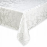BB&B Autumn Harvest Creamy Ivory Damask Fabric Tablecloth Table Cloth 60x84 Ob