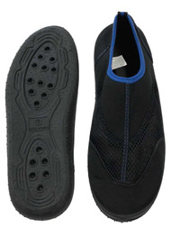 Beach Socks Mens Black & Blue Aqua Socks Beach & Water Shoes
