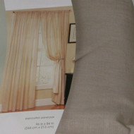 Home Linen Cotton Blend Window Panel Pair Beige Curtains 84"