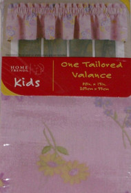 Home Trends Pink Floral Window Valance Pretty Flower Curtain Topper