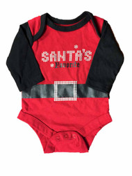 Baby Glam Infant Boys & Girls Bling Creeper Santa's Favorite Christmas Bodysuit