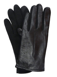 Touchpoint Womens Dimpled Black Leather Tech & Text Smart Gloves