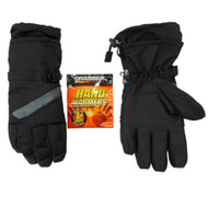 Northcrest Mens Waterproof Black Snow & Ski Gloves with Handwarmers