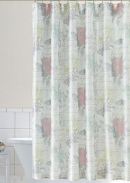 Home Classics Emilina Floral Fabric Shower Curtain Muted Flower Bath