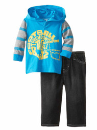 Kids Headquarters Infant Boy 2P Long Sleeve Touch Down Champion Shirt Pants