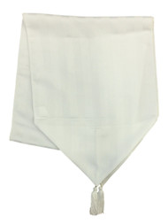 Home Trends White Stripe Fabric Table Runner 14x72