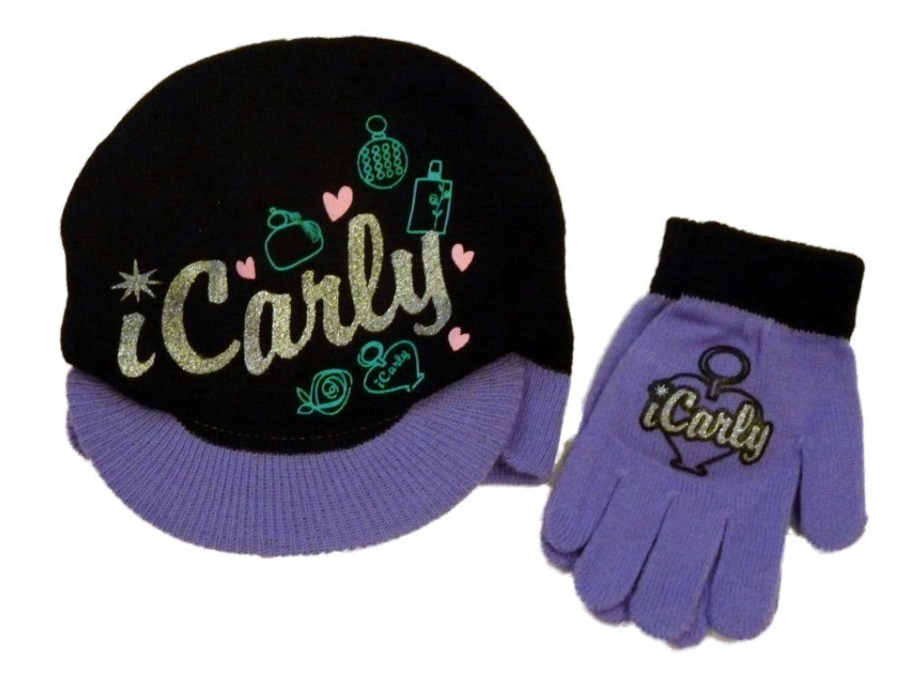 NICKELODEON iCARLY Winter Beanie Hat /& Glove Set NWT!