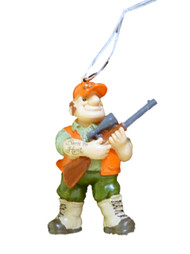Trimmerry Born to Hunt Christmas Tree Ornament Hunter with Tattoo & Rifle