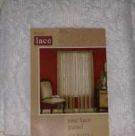 Home White Imogen Lace Window Panel Curtain 63"