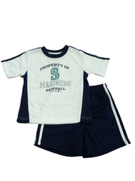 MLB Seattle Mariners Toddler Boys Blue & White T-Shirt & Shorts Set 4T
