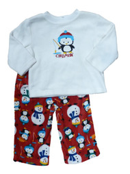 Joe Boxer Chillaxin Infant Toddler Boys Fleece Sleepwear Set Penguin Pajamas