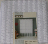 Home Pretty White Circle Sheer Window Panel Curtain 84"