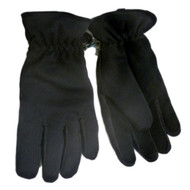 Northcrest Mens Stretchy Black Spandex Winter Snow Gloves with Suede Palm Size L
