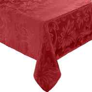 St Nicholas Square Rich Red Poinsettia Tablecloth Fabric Table Cloth 90 Round