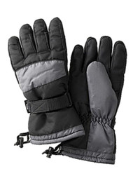 John Bartlett Mens Black Gray Thinsulate Winter Snow Ski Gloves Snowboarding