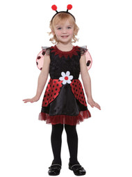 Totally Ghoul Toddler Girls Lil Ladybug Fairy Costume with Dress Headpiece