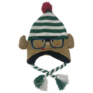 Aquarius Boys Christmas Elf Peruvian Style Critter Hat Fur Fleece Lined Trapper