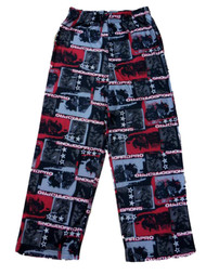 Jelli Fish Boys Black & Red Snowboading Themed Sleep Pants Pajama Bottoms