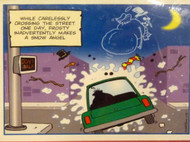 Trimmery Funny Frosty the Snowman Becomes a Snow Angel Christmas Cards