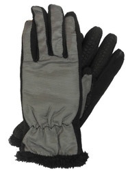 Isotoner Smart Touch Womens Gray Micro-Check Tech & Text Gloves Smartouch