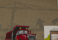 Jumping Beans Construction Trucks Window Valance Work Zone Curtain Topper